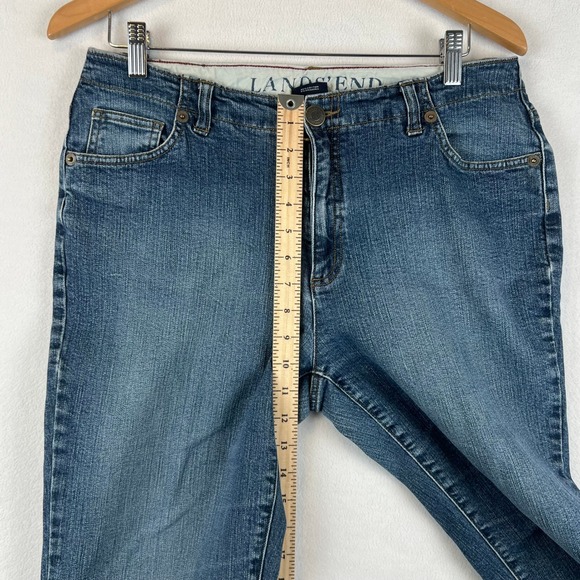 Lands End Bootcut Jeans Womens 12P Classic Waist Original Fit Denim Blue petite - Picture 8 of 11
